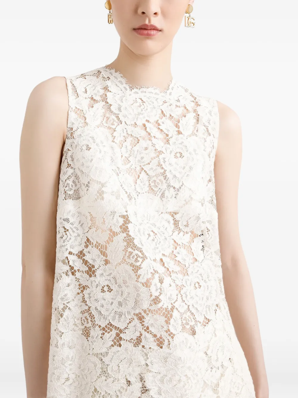 Dolce & Gabbana Top met kant Wit
