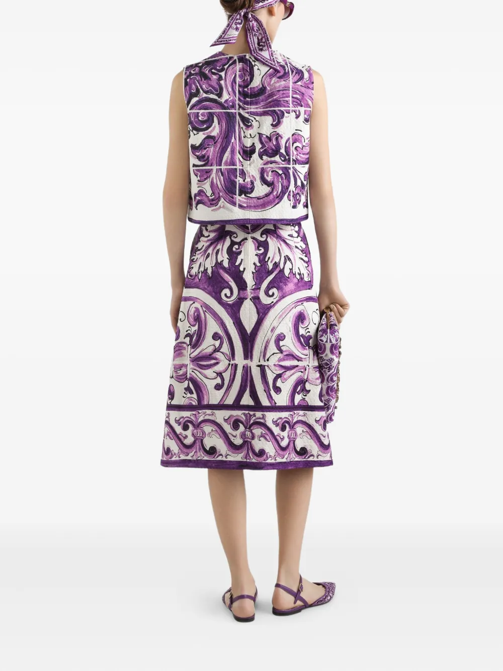 Dolce & Gabbana Top met Majolica-print Wit