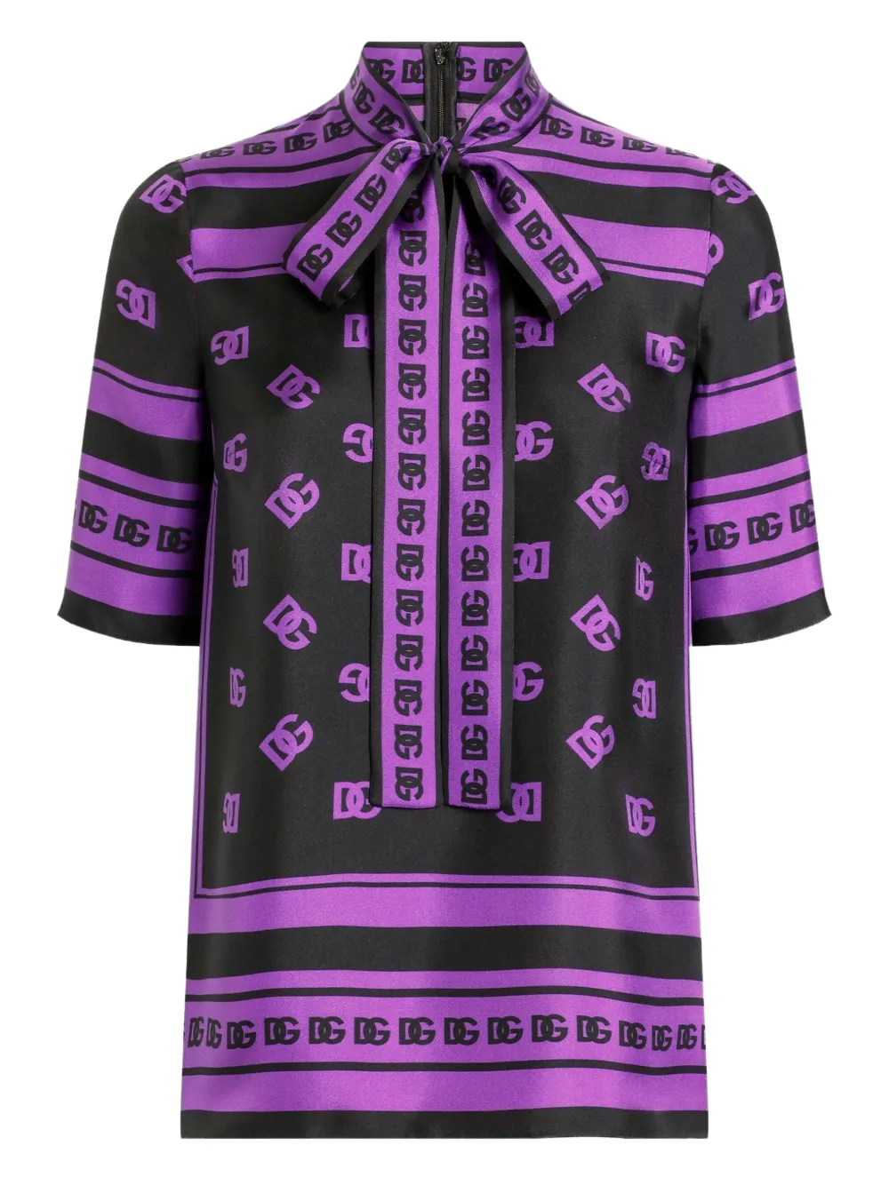 Dolce & Gabbana Silk Shirt In Black