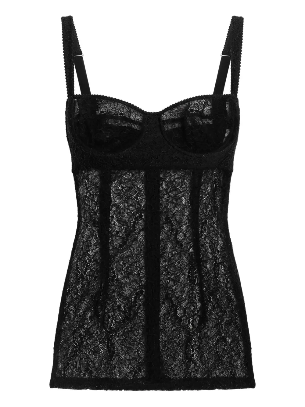 Dolce & Gabbana Lace Corset Top In Black