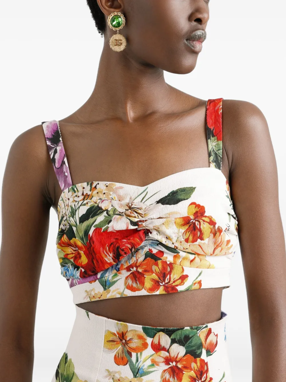 Dolce & Gabbana Top met bloemenprint Wit