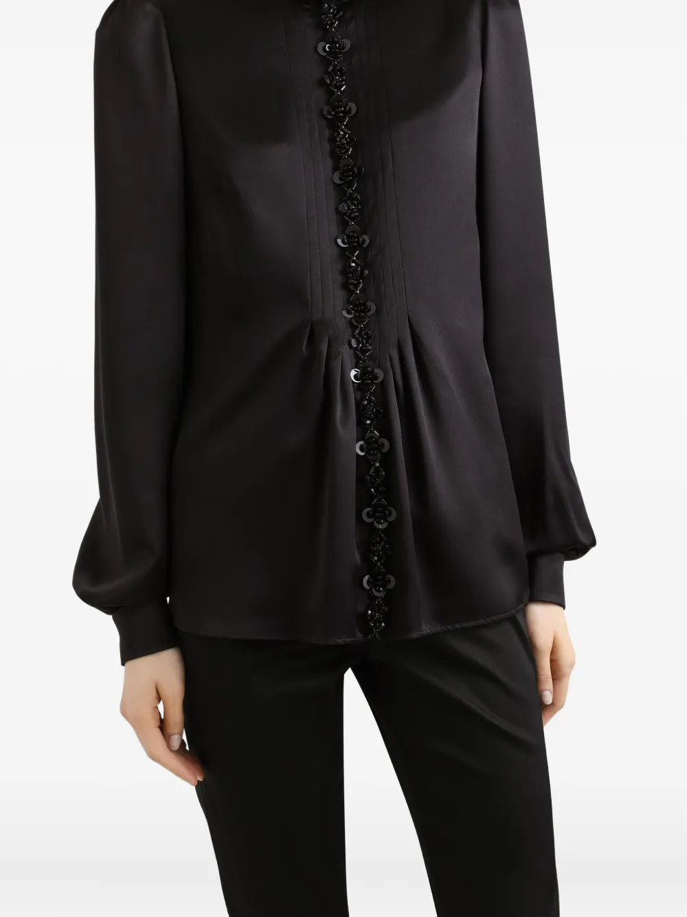 Dolce & Gabbana Satijnen blouse Zwart