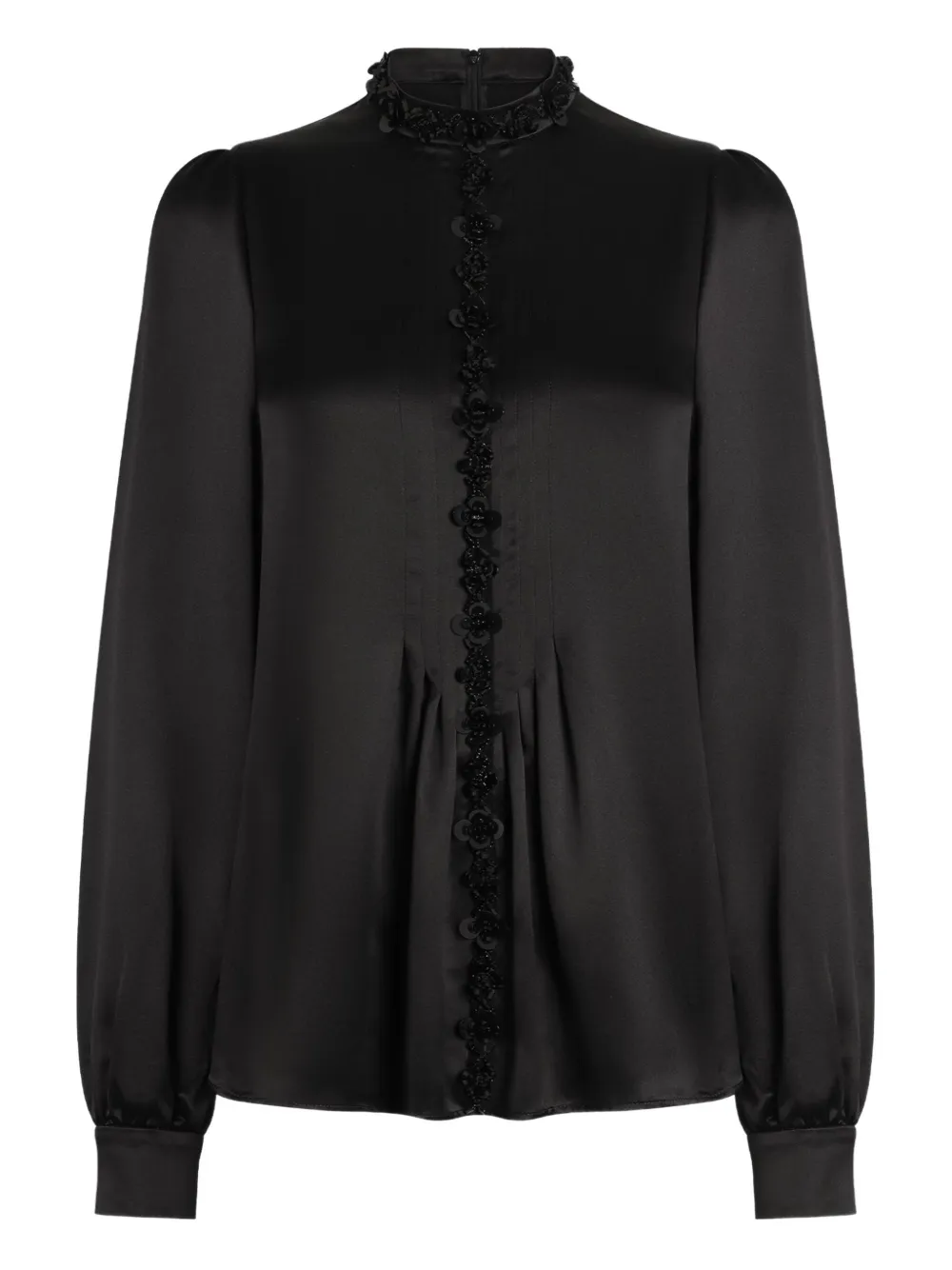 Dolce & Gabbana Klassische Satinbluse | Schwarz | Image 1