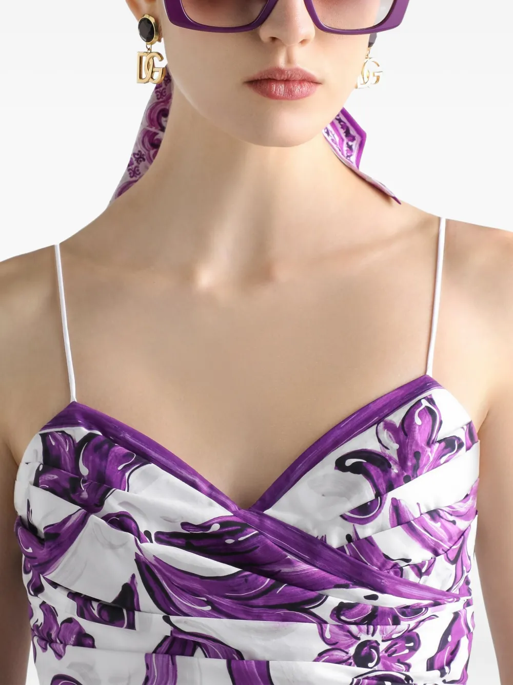 Dolce & Gabbana Mini-jurk met print Wit