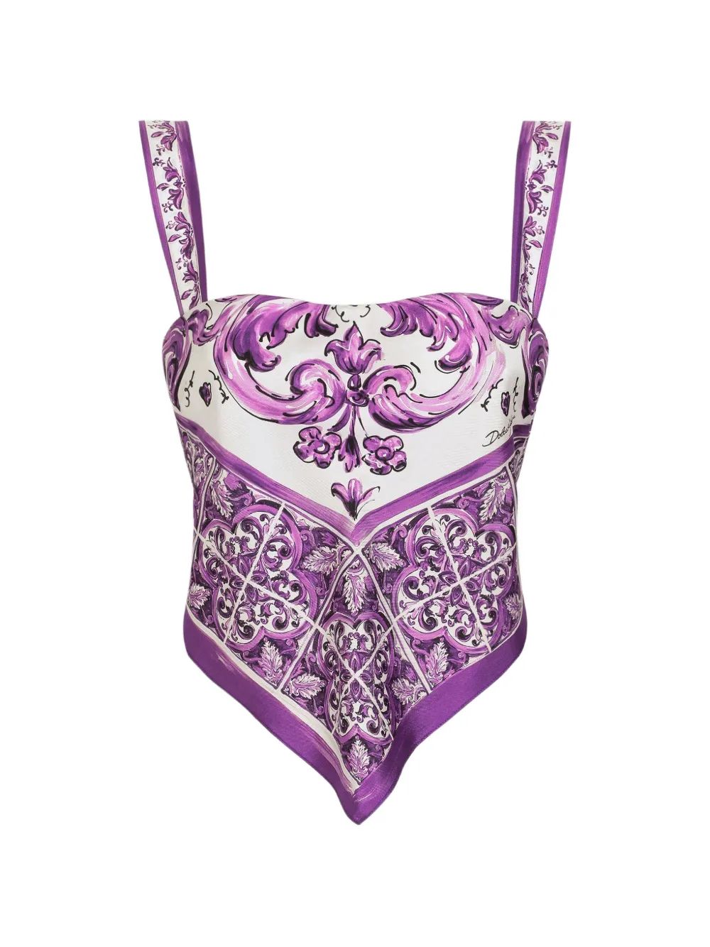 Dolce & Gabbana Oberteil aus Seide - Violett