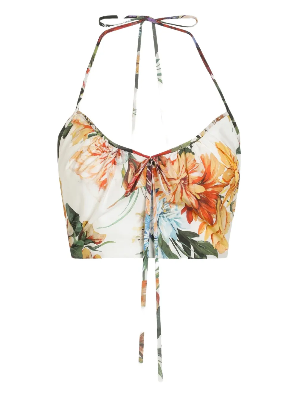 Dolce & Gabbana floral-print cotton top | White | Image 1