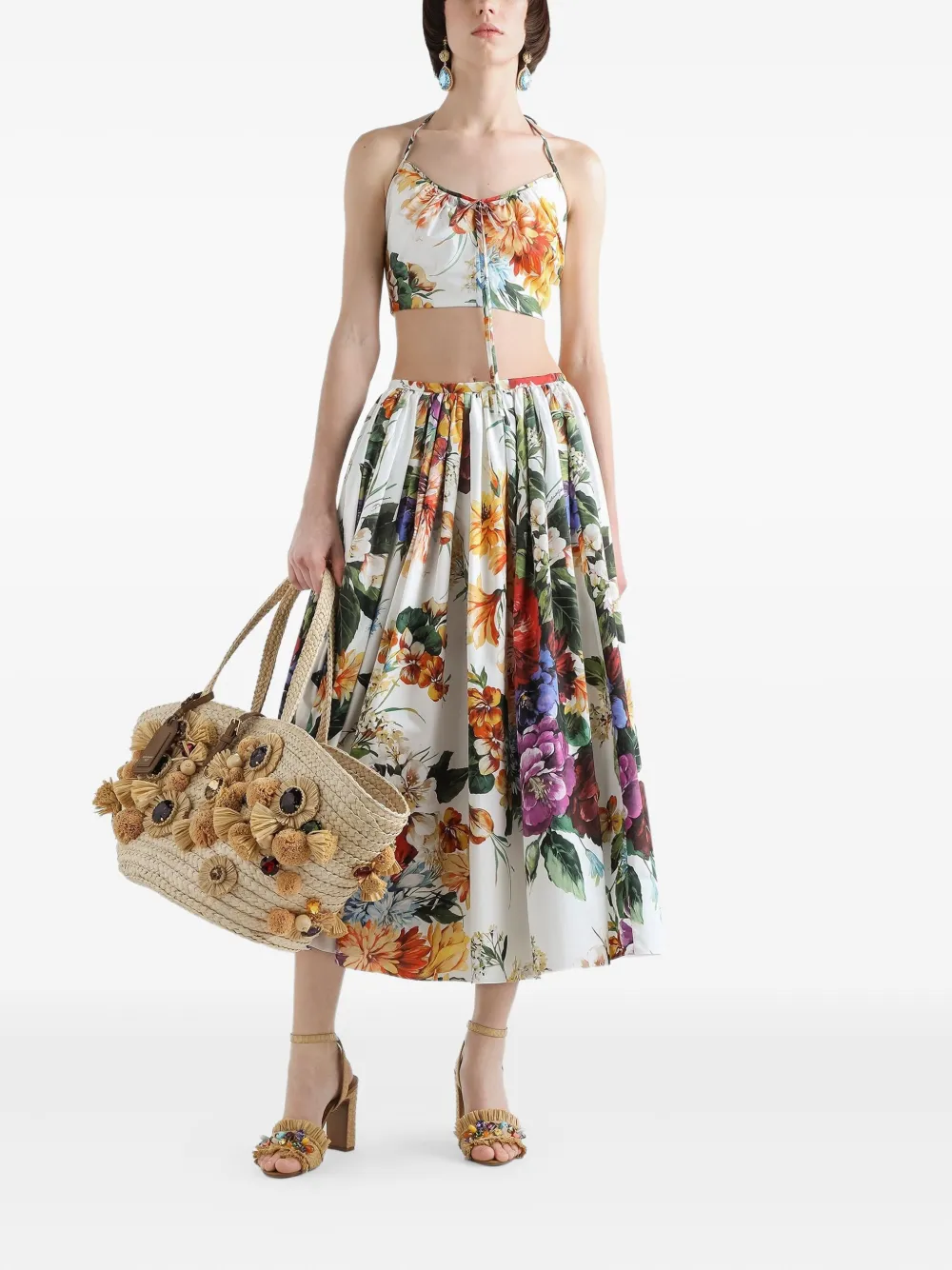 Dolce & Gabbana floral-print cotton top | Vests & Tank Tops | Image 2