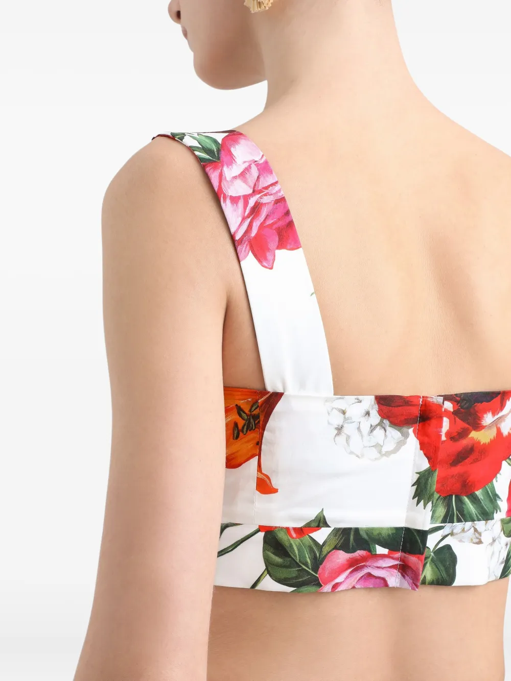 Dolce & Gabbana Top met bloemenprint Wit