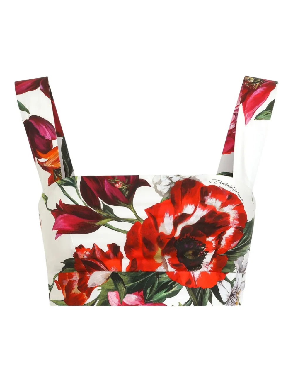 Dolce & Gabbana Top met bloemenprint Wit