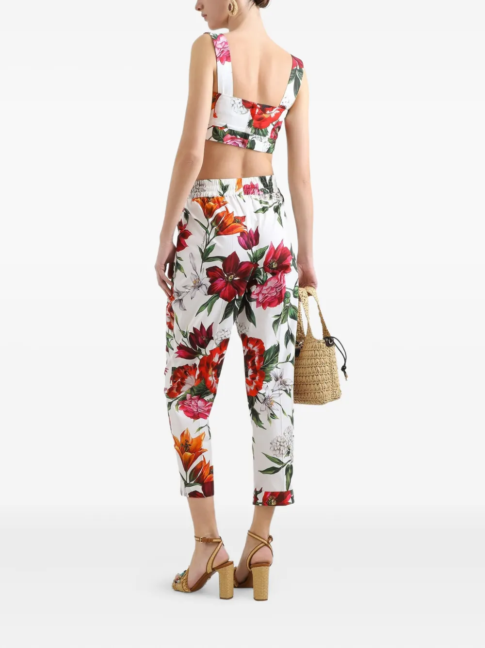 Dolce & Gabbana Top met bloemenprint Wit