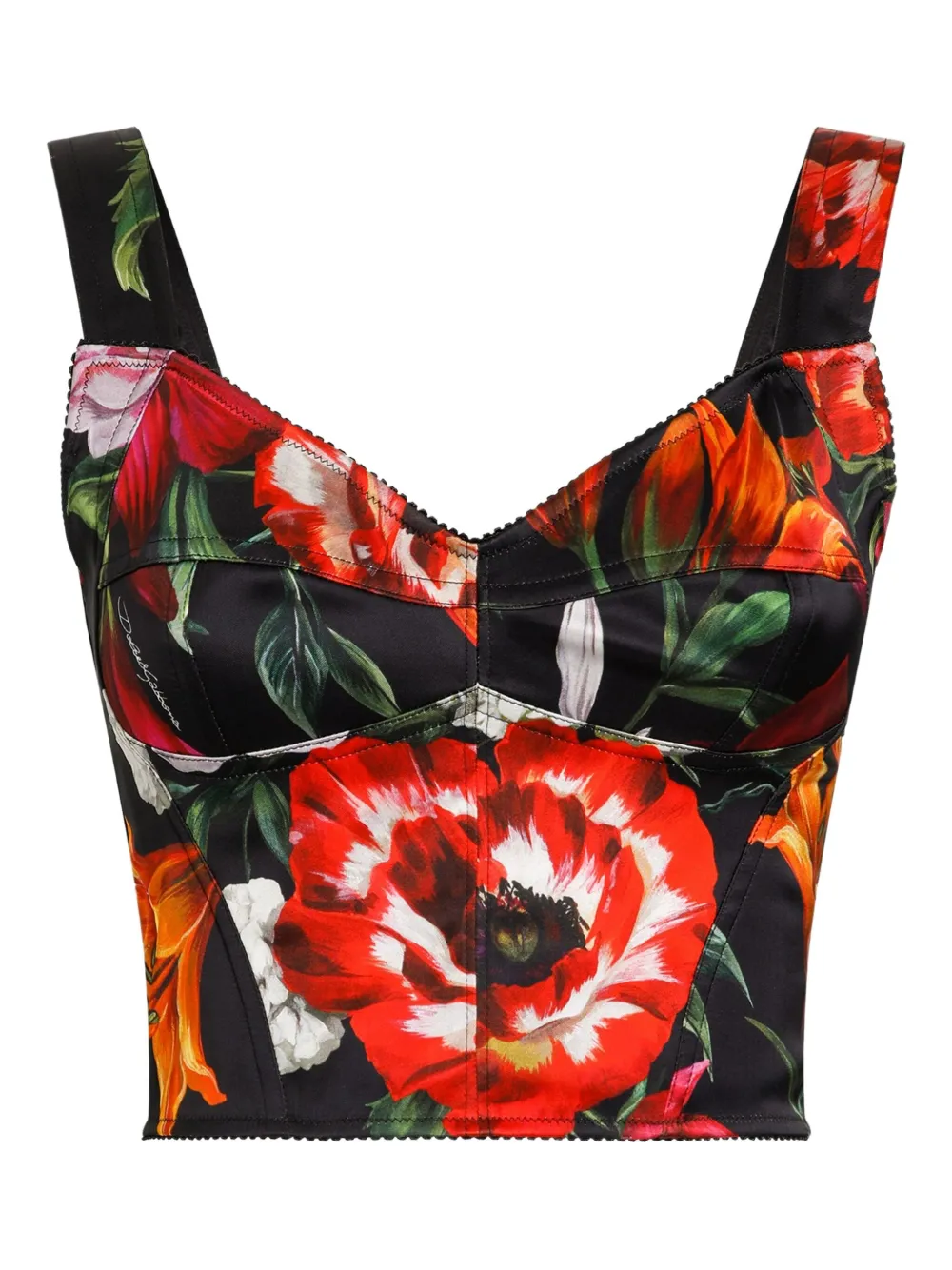 DOLCE & GABBANA FLORAL-PRINT TOP