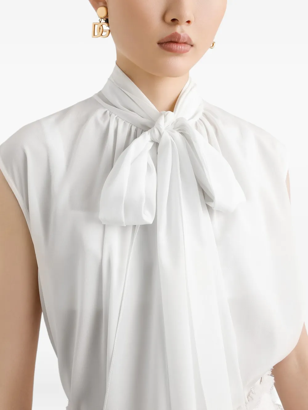 Dolce & Gabbana Zijden blouse Wit