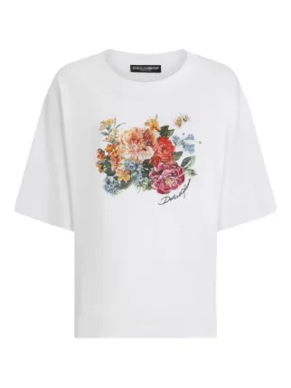 Dolce & Gabbana フローラル Tシャツ | ホワイト | FARFETCH JP