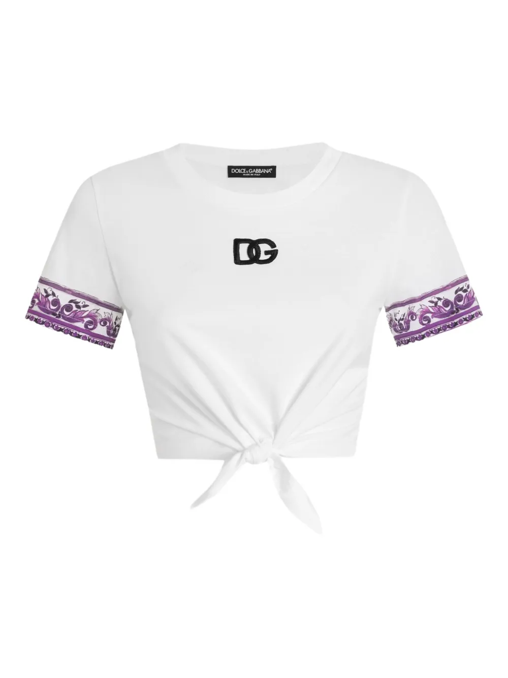 Dolce & Gabbana Katoenen T-shirt met logopatch Wit
