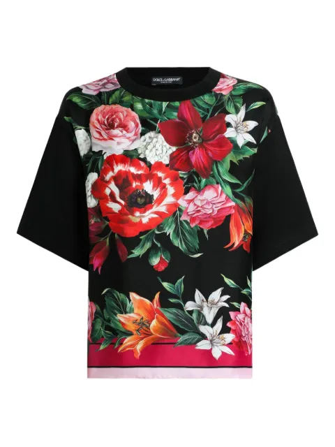 Dolce & Gabbana تيشيرت حرير وقطن