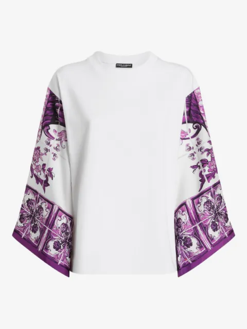 Dolce & Gabbana blusa con estampado Mayólica