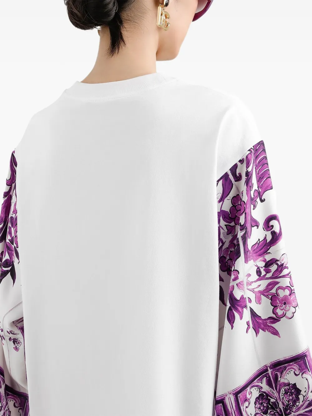 Dolce & Gabbana Blouse met Majolica-print Wit