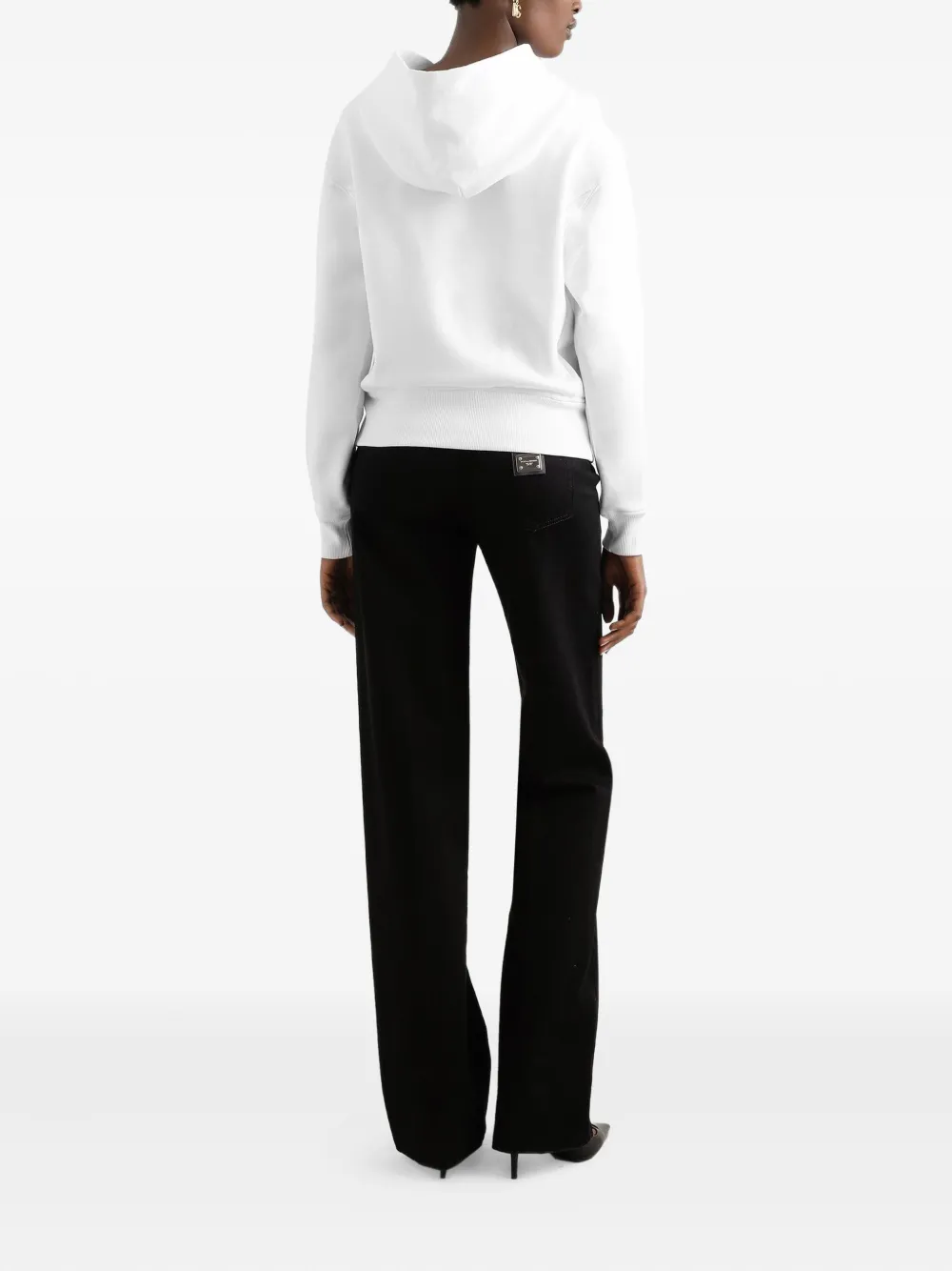 Dolce & Gabbana Hoodie met geborduurd logo Wit