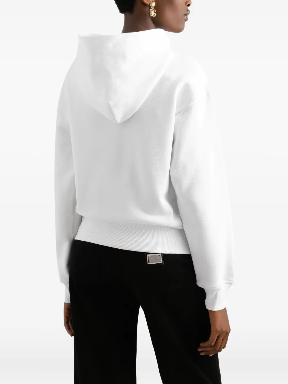 Dolce & Gabbana Hoodie met geborduurd logo Wit