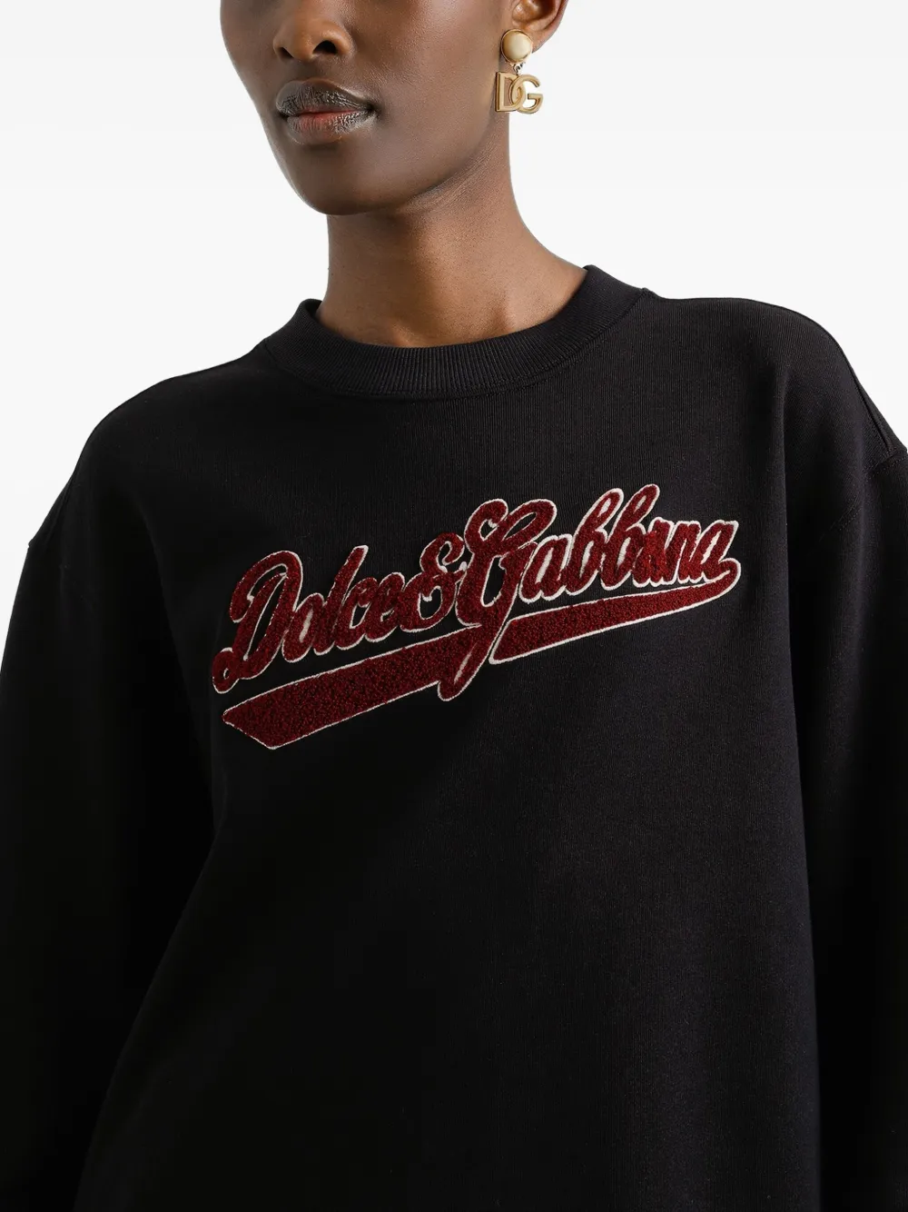 Dolce & Gabbana Sweater verfraaid met logo Zwart