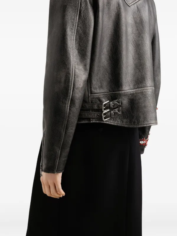 Dolce & Gabbana DNA レザージャケット | グレー | FARFETCH JP