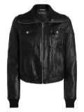 Dolce & Gabbana bomber-style leather jacket - Black