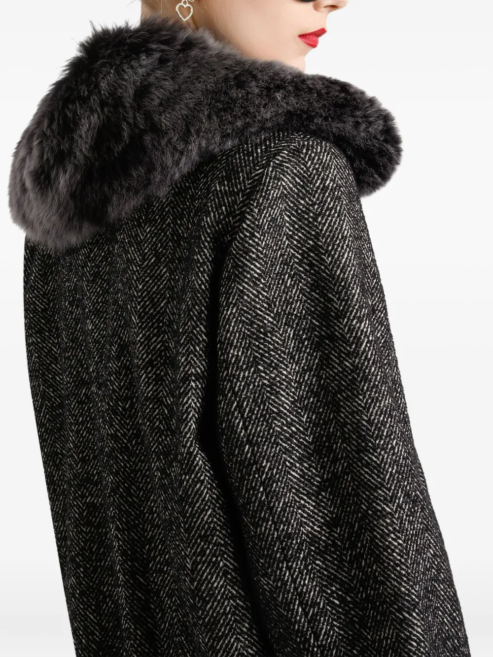 Dolce & Gabbana Herringbone Bomber Jacket In Gray