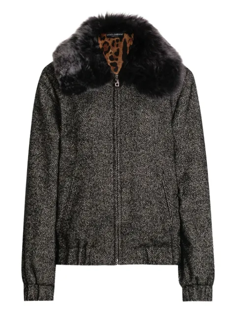 Dolce & Gabbana herringbone bomber jacket