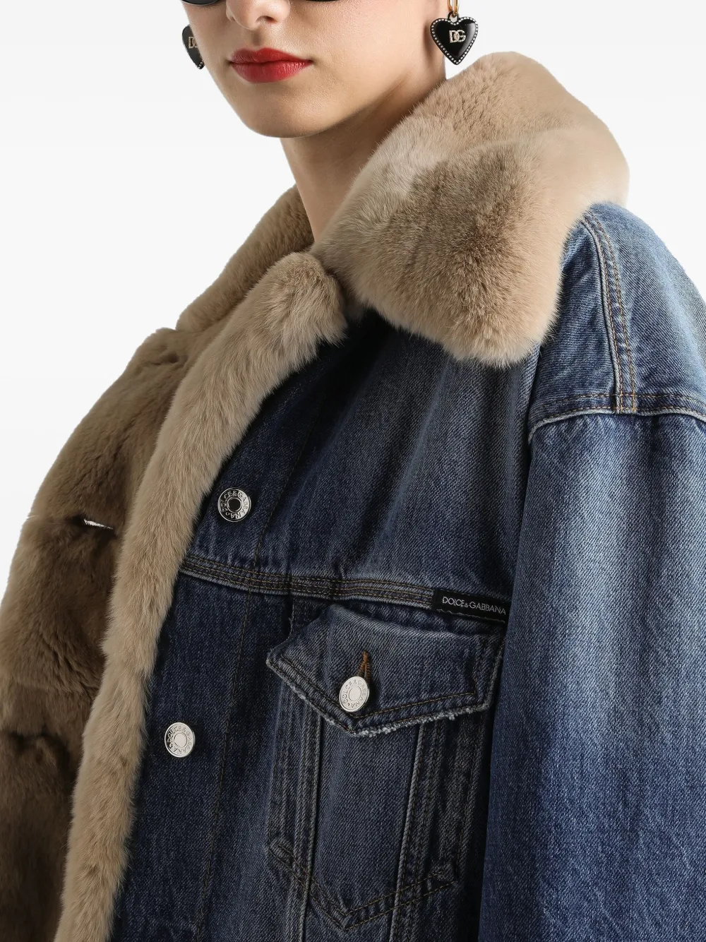 Dolce & Gabbana Denim jack Blauw