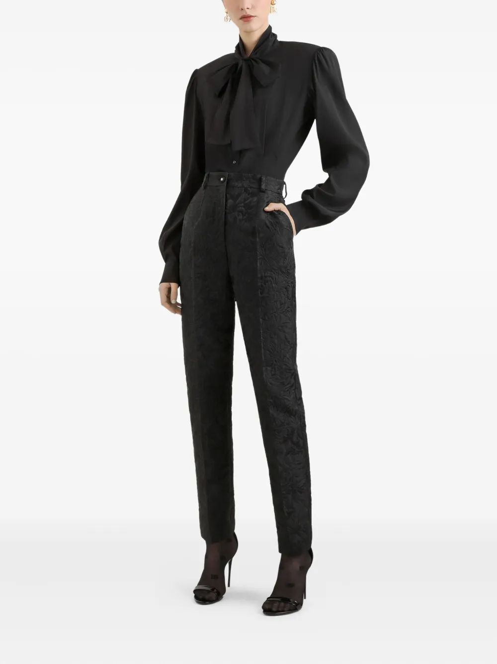 Dolce & Gabbana Broek met jacquard Zwart