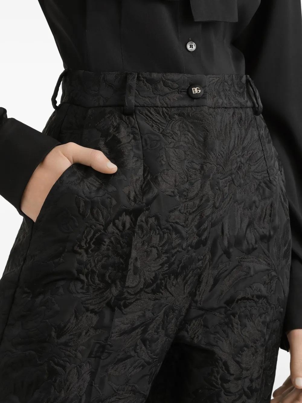 Dolce & Gabbana Broek met jacquard Zwart