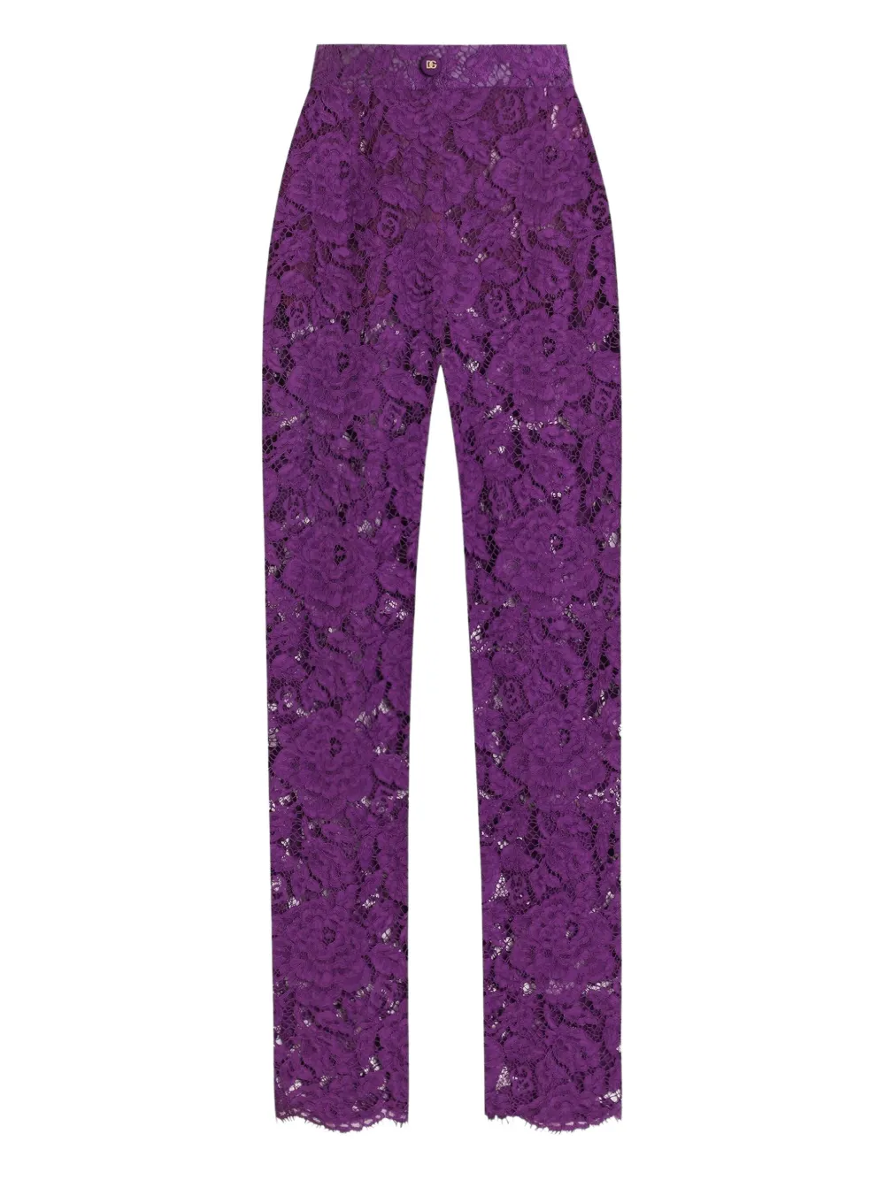 lace-detailing trousers