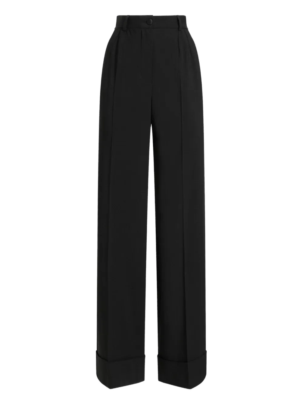 Dolce & Gabbana Plooibroek met wijde pijpen Zwart