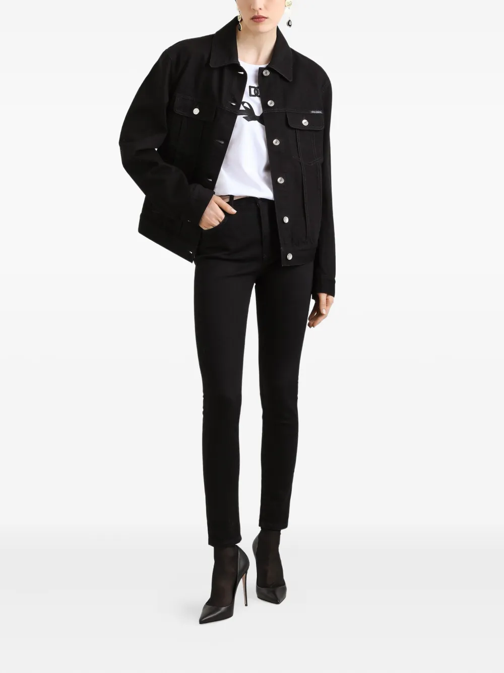 Dolce & Gabbana High waist jeans Zwart