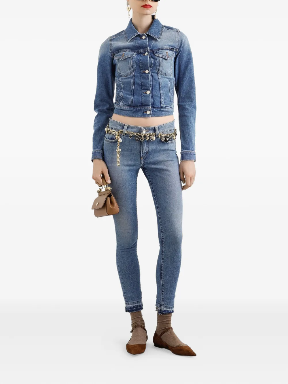 Dolce & Gabbana Jeans met franje afwerking - Blauw