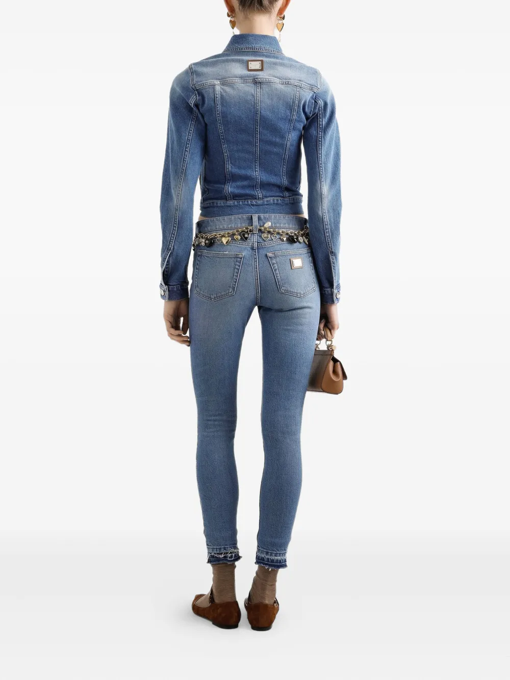 Dolce & Gabbana Jeans met franje afwerking Blauw