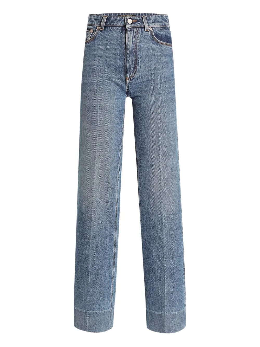 Dolce & Gabbana Jeans met logoplakkaat Blauw