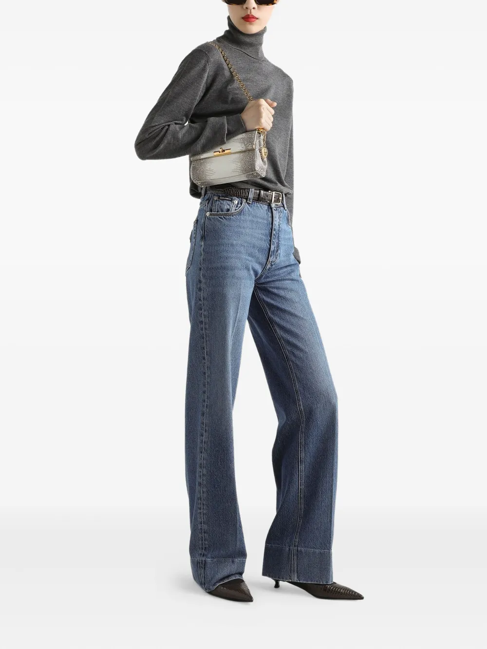 Dolce & Gabbana Jeans met logoplakkaat Blauw