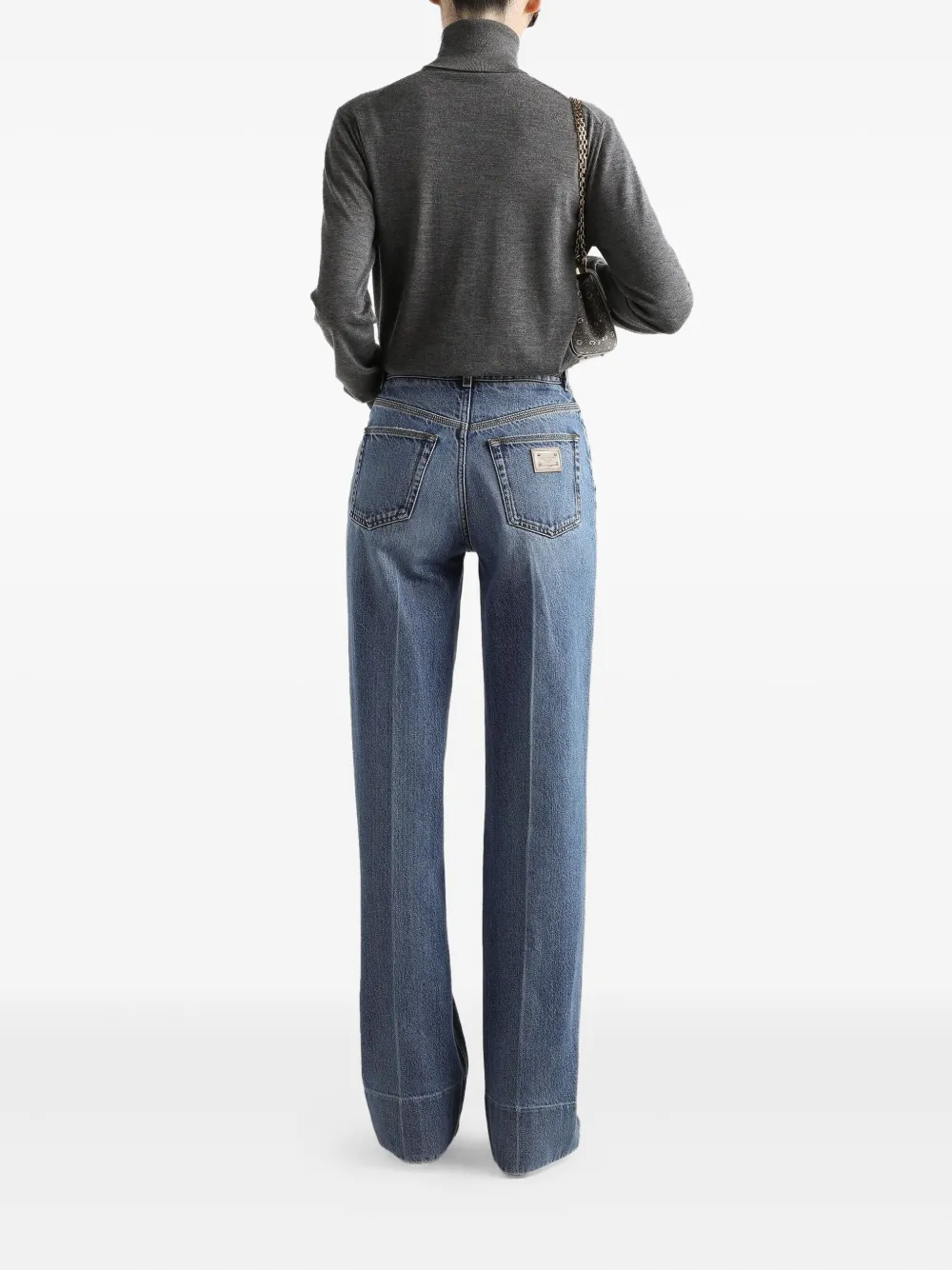 Dolce & Gabbana Jeans met logoplakkaat Blauw