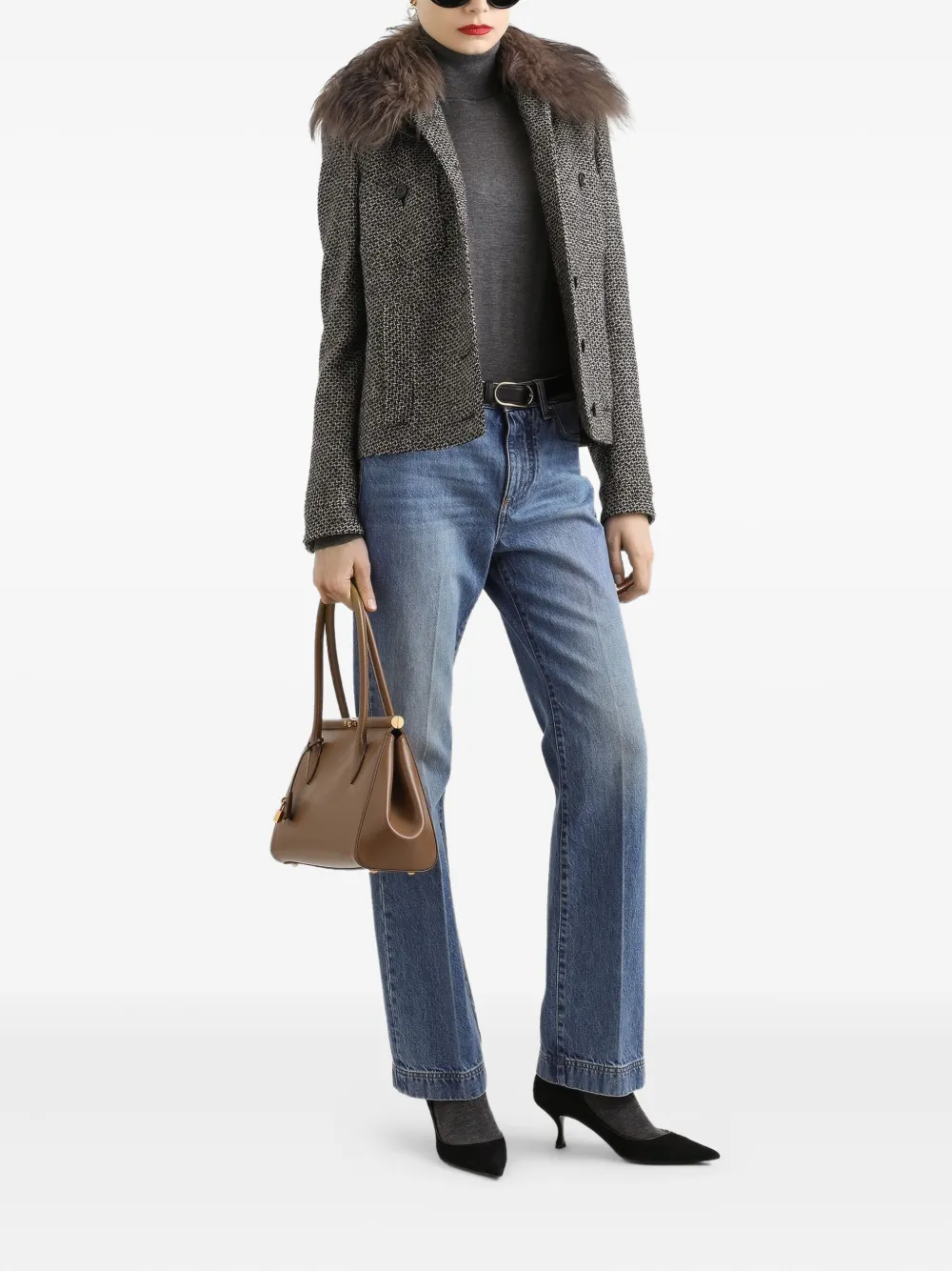 Dolce & Gabbana Jeans met logoplakkaat Blauw
