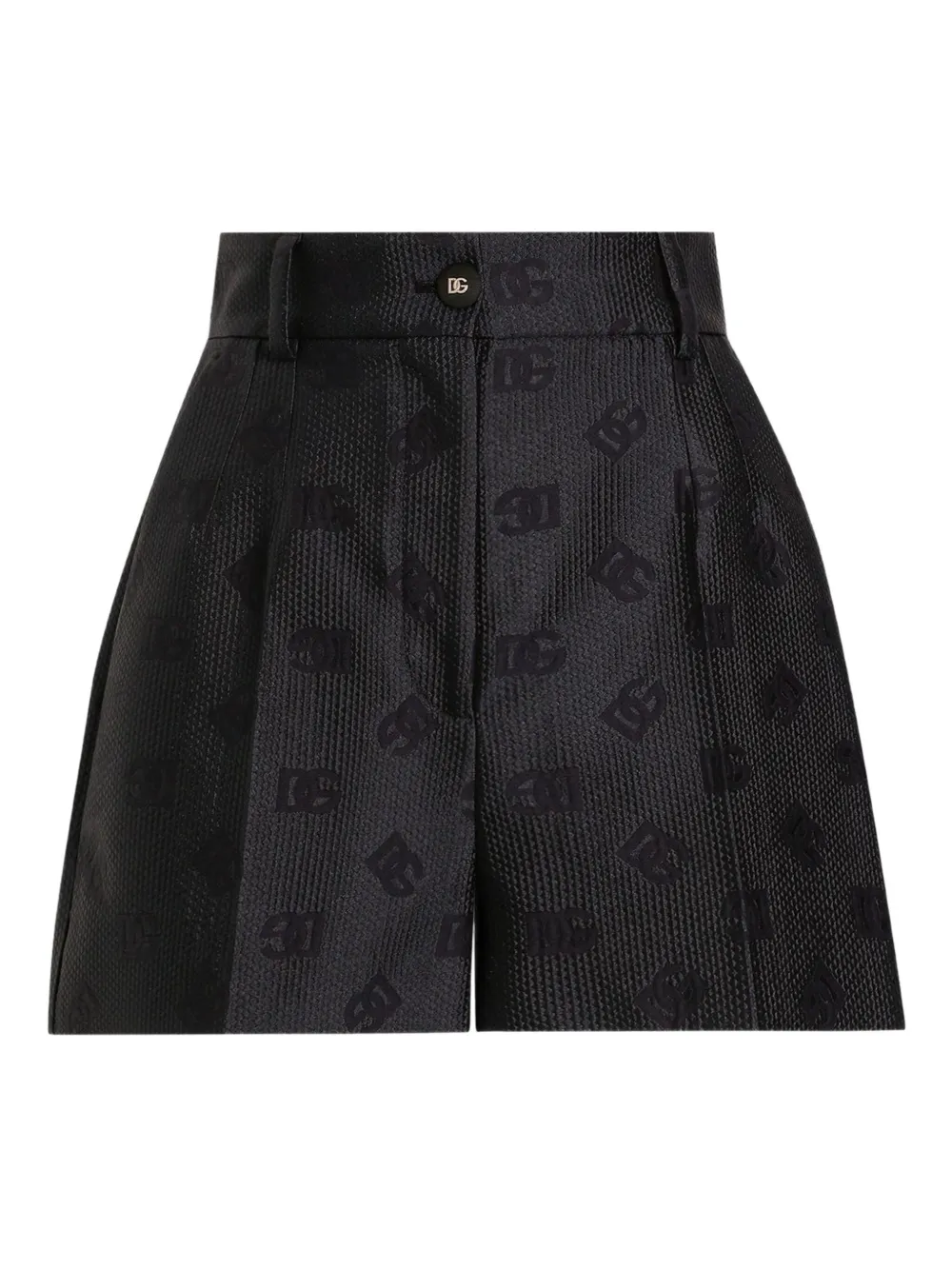 Dolce & Gabbana Jacquard Shorts In Black