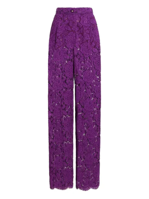 Dolce & Gabbana lace-detailing trousers 