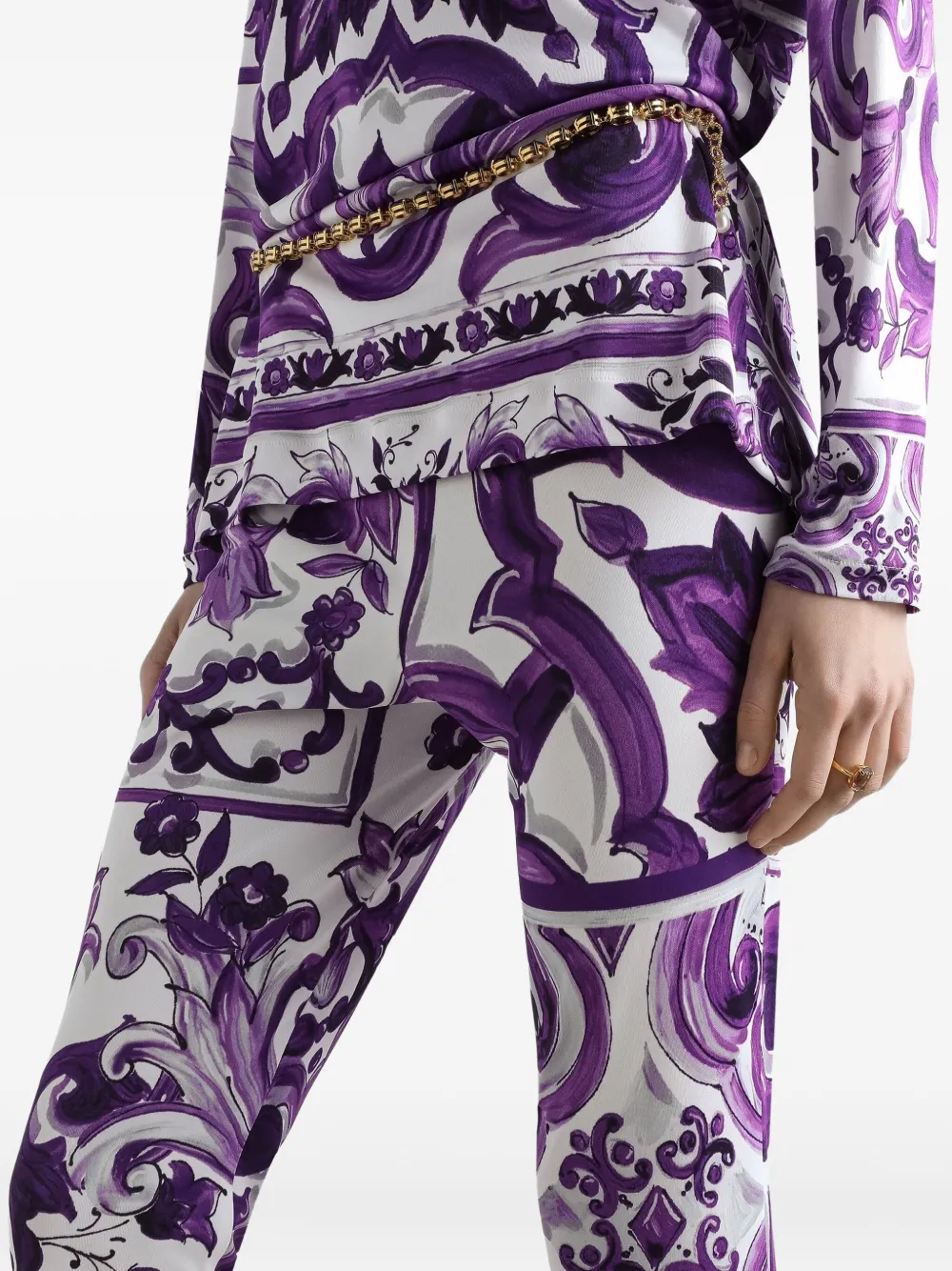 Dolce & Gabbana Broek met grafische print Wit