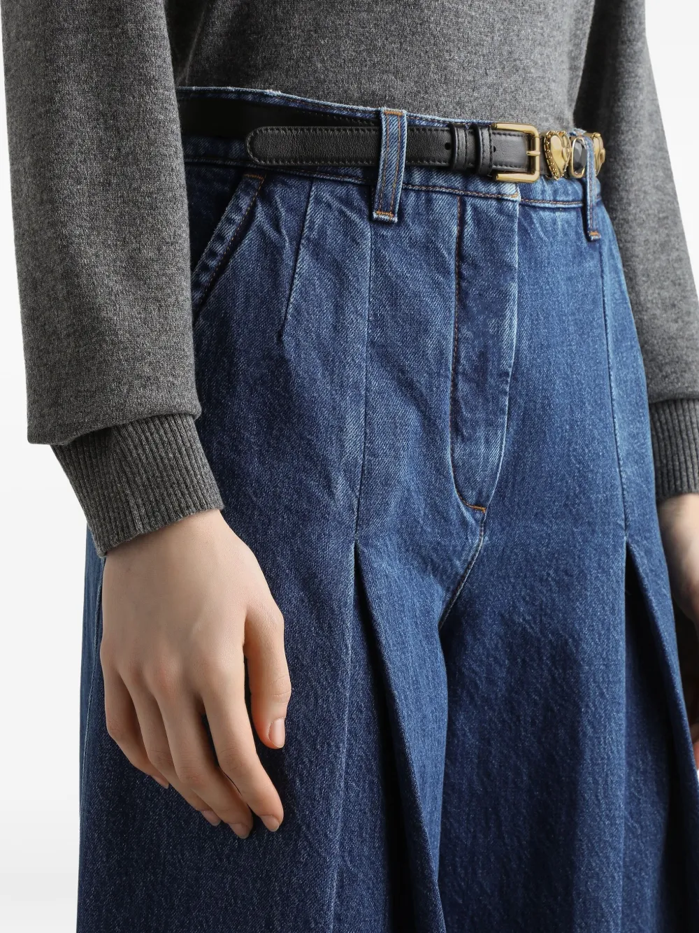 Dolce & Gabbana Jeans met omgekeerde plooi Blauw