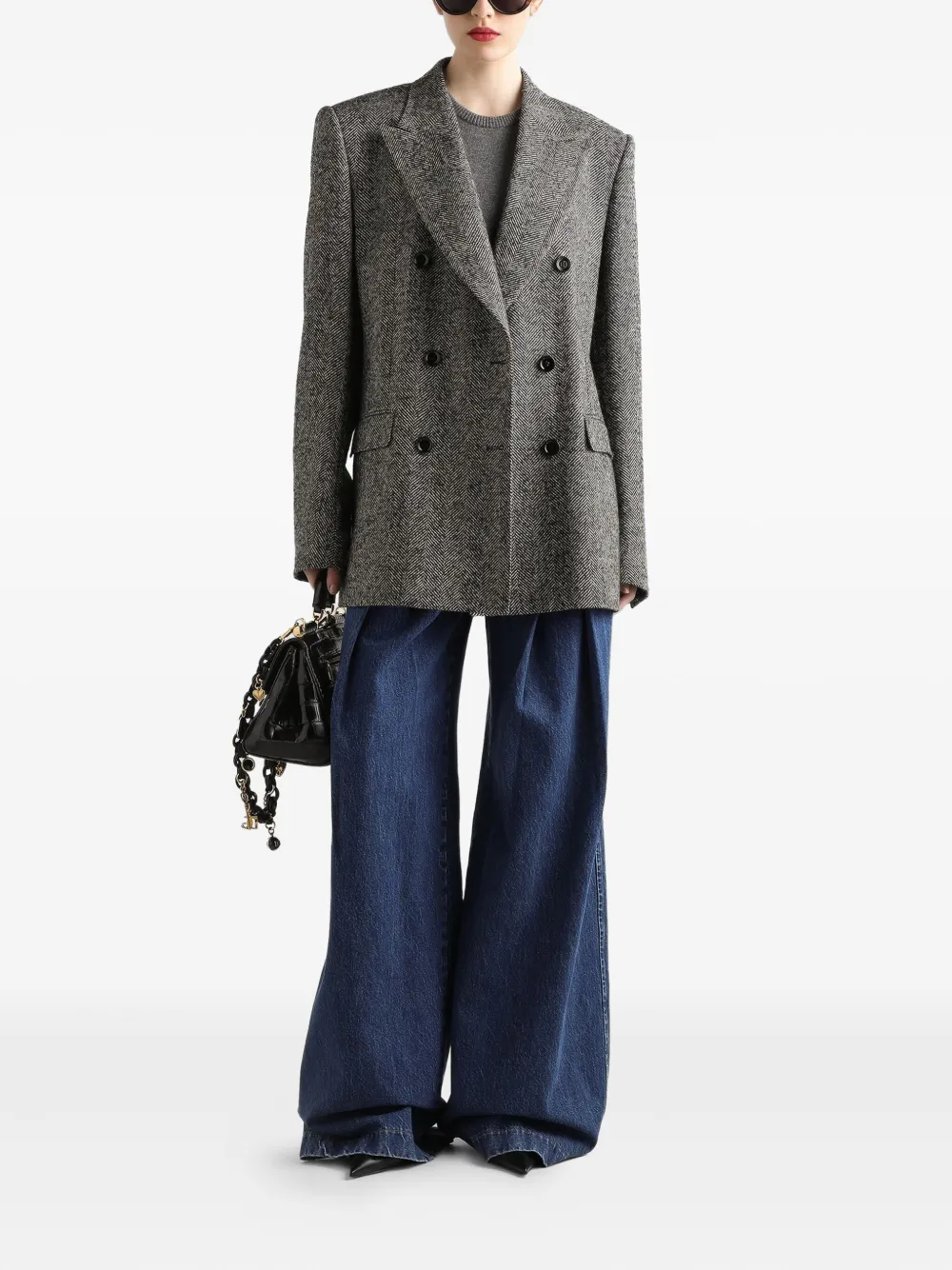 Dolce & Gabbana Jeans met omgekeerde plooi Blauw