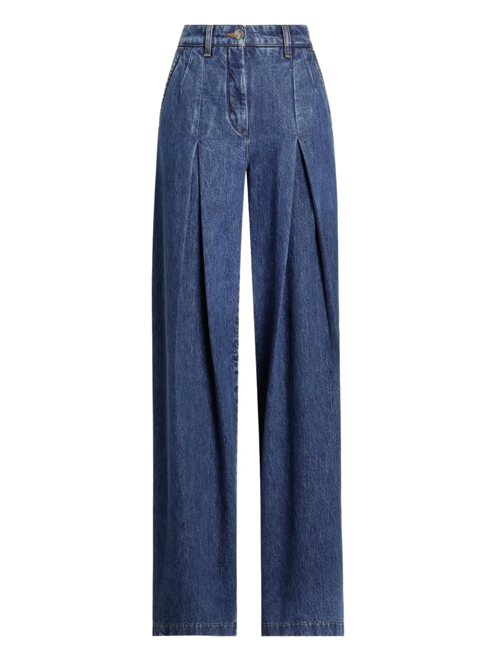 Dolce & Gabbana Jeans met omgekeerde plooi Blauw