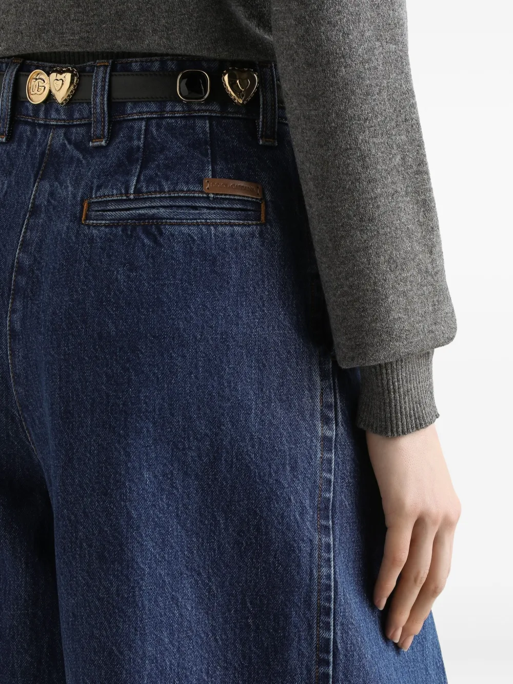 Dolce & Gabbana Jeans met omgekeerde plooi Blauw