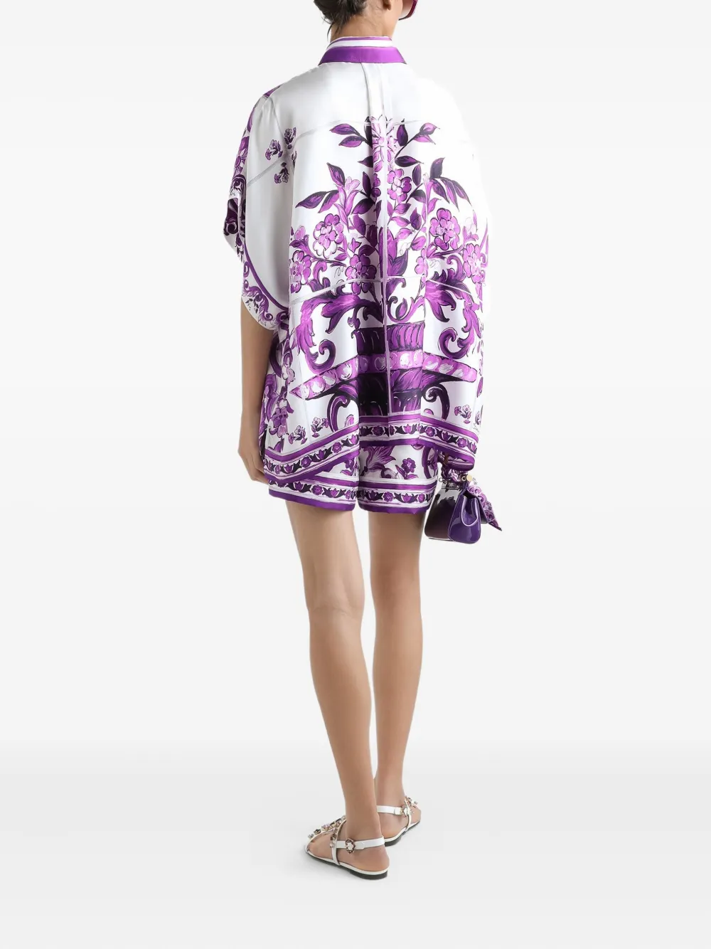 Dolce & Gabbana Zijden shorts Wit