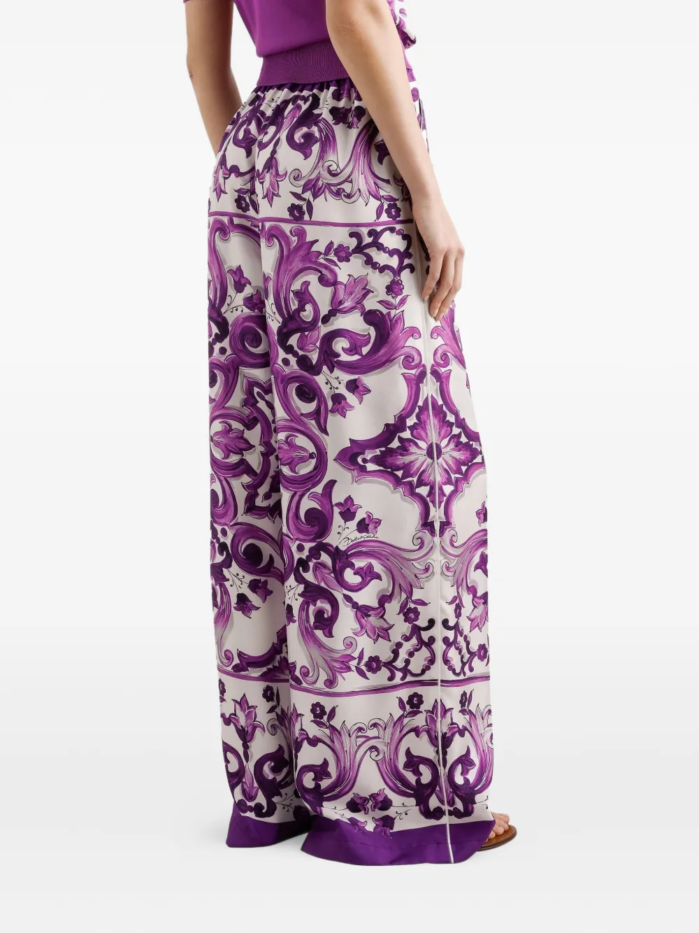 Dolce & Gabbana Zijden broek Wit