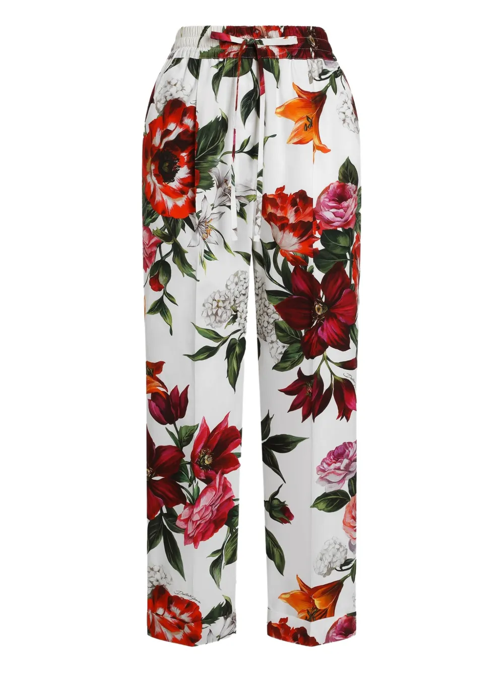 Dolce & Gabbana Broek met bloemenprint Wit